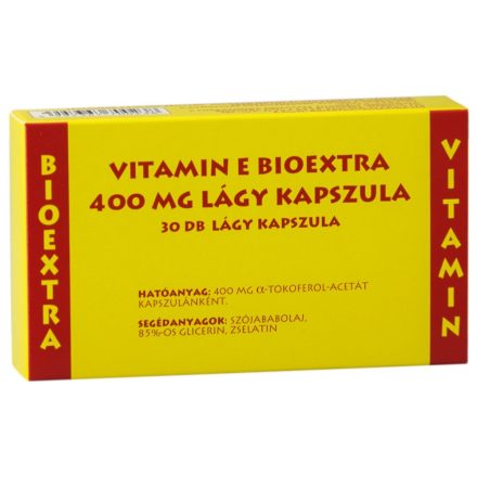 BIOEXTRA VITAMIN E 400 mg lágy kapszula 30 db