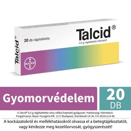 TALCID 0,5 g rágótabletta 20 db