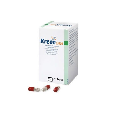 KREON 25.000 egység gyomornedv-ellenálló kemény kapszula 100 db