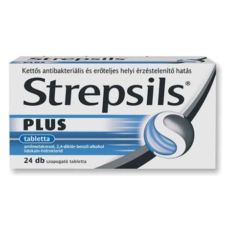 STREPSILS PLUS tabletta 24 db