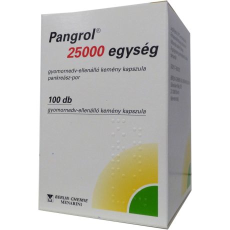 PANGROL 25 000 egység gyomornedv-ellenálló kemény kapszula 100 db