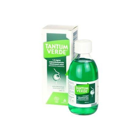 TANTUM VERDE 1,5 mg/ml szájnyálkahártyán alkalmazott oldat 240 ml