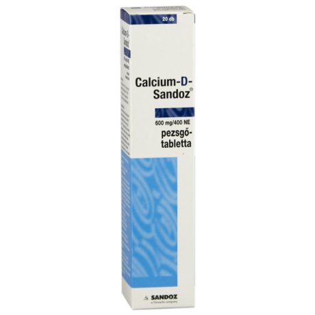 CALCIUM-D-SANDOZ 600 mg/400 NE pezsgőtabletta 20 db