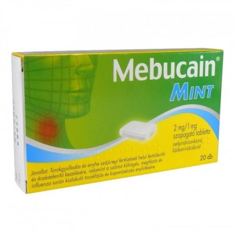 MEBUCAIN MINT 2 mg/1 mg szopogató tabletta 20 db