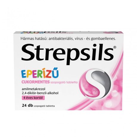 STREPSILS eperízű cukormentes szopogató tabletta 24 db