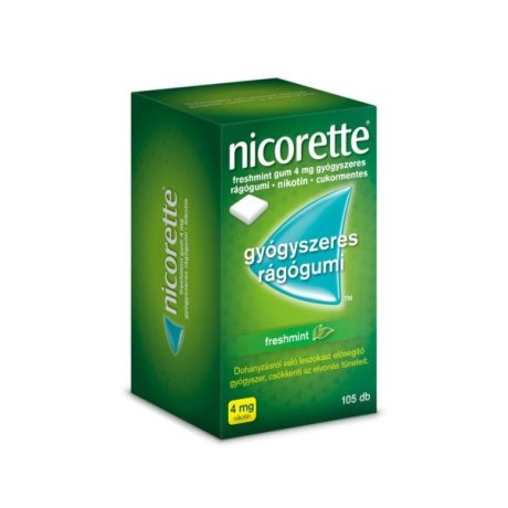 NICORETTE FRESHMINT GUM 4 mg gyógyszeres rágógumi 105 db