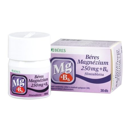 BÉRES MAGNÉZIUM 250 mg+B6 filmtabletta 30 db