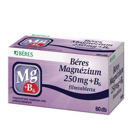 BÉRES MAGNÉZIUM 250 mg+B6 filmtabletta 60 db
