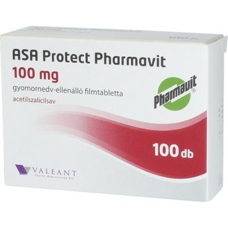 ASA PROTECT PHARMAVIT 100 mg gyomornedv-ellenálló filmtabletta 100 db