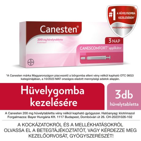 CANESTEN 200 mg hüvelytabletta 3 db