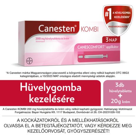 CANESTEN KOMBI 200 mg hüvelytabletta és krém 1 doboz