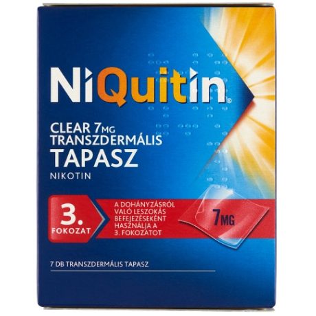 NIQUITIN CLEAR  7 mg transzdermális tapasz 7 db