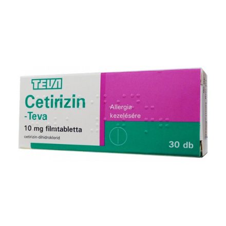 CETIRIZIN-TEVA 10 mg filmtabletta 30 db