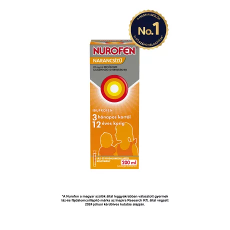 NUROFEN narancsízű 20 mg/ml belsőleges szuszpenzió gyermekeknek 200 ml