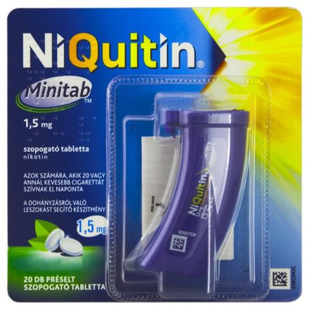 NIQUITIN MINITAB 1,5 mg préselt szopogató tabletta 20 db