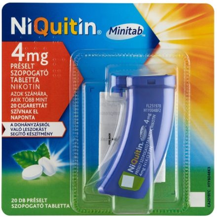 NIQUITIN MINITAB 4 mg préselt szopogató tabletta 20 db