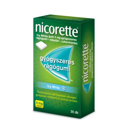 NICORETTE ICY WHITE gum 4 mg gyógyszeres rágógumi 30 db