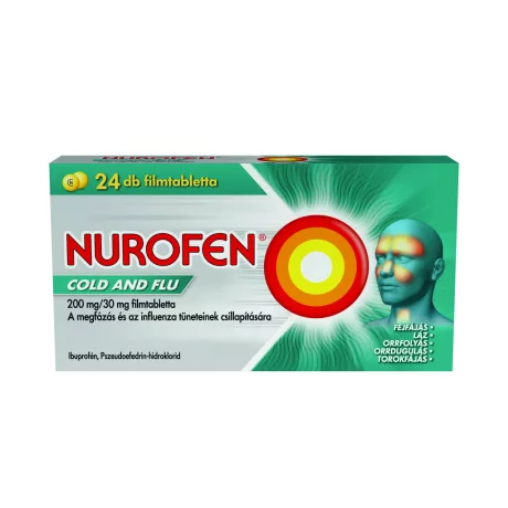 NUROFEN COLD and FLU 200 mg/30 mg filmtabletta 24 db