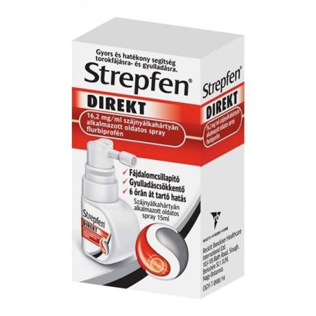 STREPFEN DIREKT 16,2 mg/ml szájnyálkahártyán alkalmazott oldatos spray 15 ml