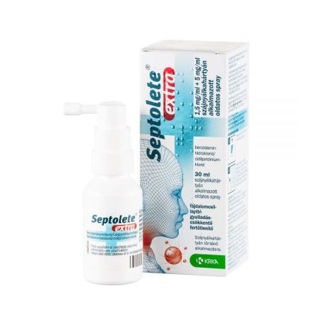 SEPTOLETE EXTRA 1,5 mg/ml + 5 mg/ml szájnyálkahártyán alkalmazott oldatos spray 1 DB