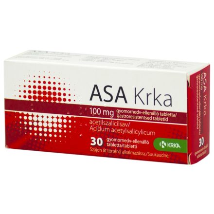ASA KRKA 100 mg gyomornedv ellenalló tabletta 30 db
