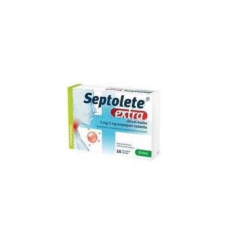 SEPTOLETE EXTRA citrom-bodza 3 mg/1 mg szopogató tabletta 16 DB