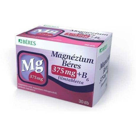 BÉRES MAGNÉZIUM 375mg + B6 vitamin 30 DB