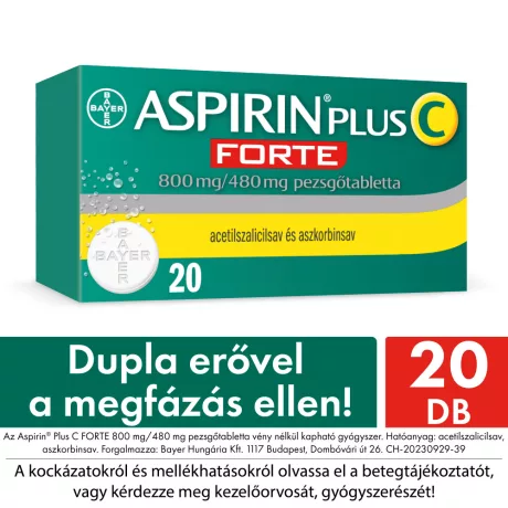 ASPIRIN PLUS C FORTE 800 mg/480 mg pezsgőtabletta 20 db