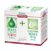   BÉRES CSEPP FORTE belsőleges oldatos cseppek 4x30 ml + C-VITAMIN BÉRES 50 mg tabletta 120 db