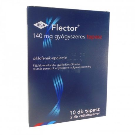 FLECTOR 140 mg gyógyszeres tapasz 10 db + 2 csőkötszer