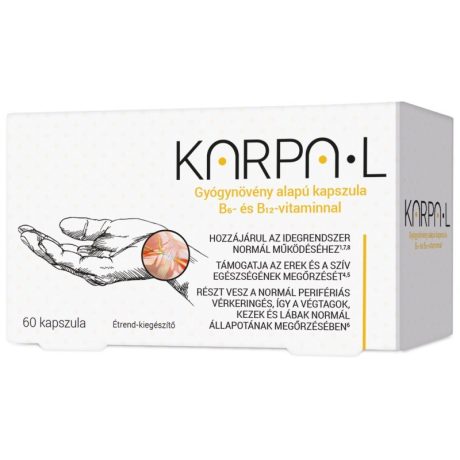KARPAL gyógynövény alapú kapszula B6- és B12-vitaminnal 60 db