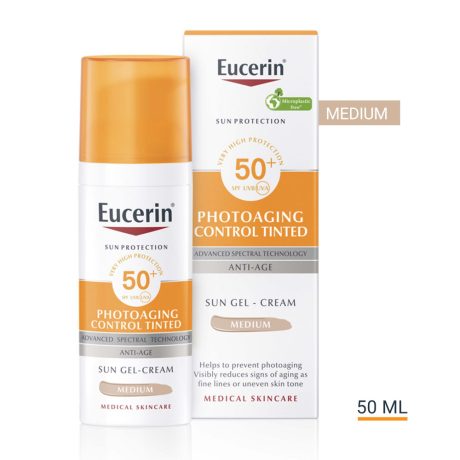 EUCERIN SUN FF50 photoaging control színezett medium 50 ml