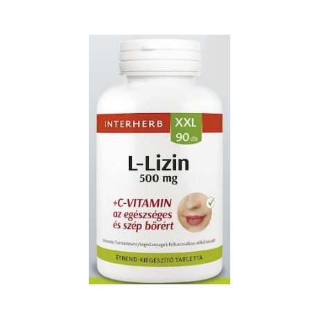 INTERHERB XXL L-Lizin 500 mg + C-vitamin kapszula 90 db