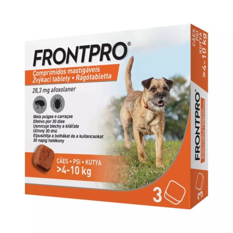 FRONTPRO rágótabletta kutyáknak (>4–10 kg) 3 db