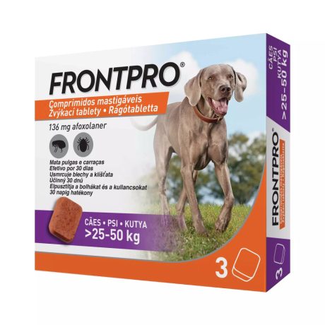 FRONTPRO rágótabletta kutyáknak (>25-50 kg) 3 db