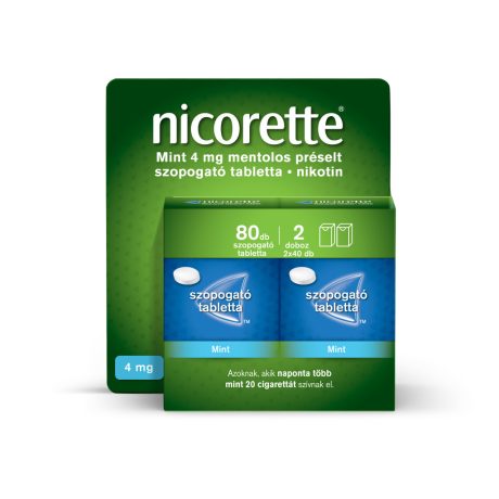 NICORETTE MINT 4 mg szopogató tabletta 2x40 db