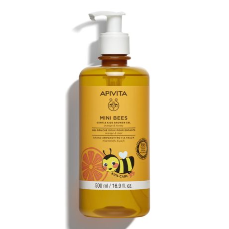 APIVITA MINI BEES bőrkímélő tusfürdő gyerekeknek 500 ml
