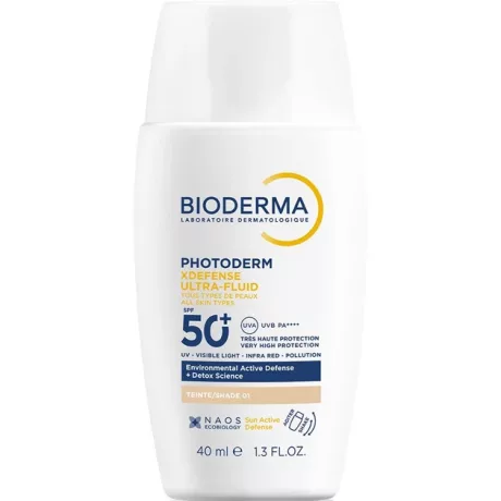 BIODERMA PHOTODERM XDEFENSE 01 SPF50+ ultra-fluid színezett - nagyon világos 40 ml