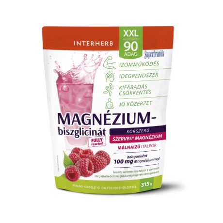 INTERHERB XXL 90 adag magnézium-biszglicinát málna ízű italpor 315 g