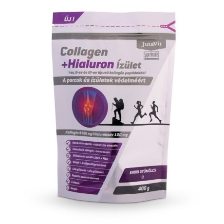 JUTAVIT COLLAGEN + HIALURON ízület erdei gyümölcs ízű por 400 g
