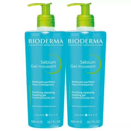 BIODERMA SÉBIUM MOUSSANT gél 2x500 ml VIRTUÁLIS