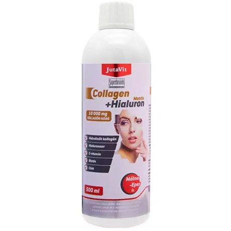 JUTAVIT COLLAGEN + HIALURON MATRIX málna-eper ízű 500 ml