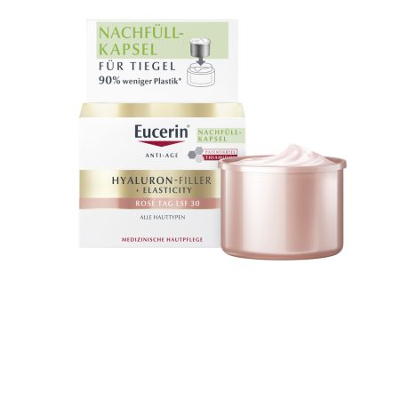 EUCERIN HYALURON-FILLER + ELASTICITY nappali arckrém rose SPF30 öko-utántöltő 50 ml