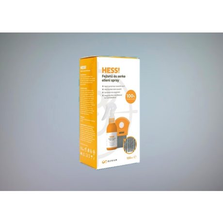 ELYSIUM HESS! fejtetű és serke elleni spray 100 ml + fém tetűfésű és tisztítókefe