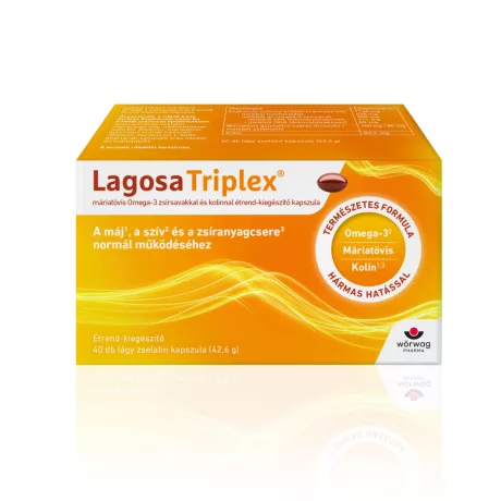 LAGOSA TRIPLEX máriatövis omega-3 zsírsavakkal és kolinnal étrend-kiegészítő kapszula 40 db