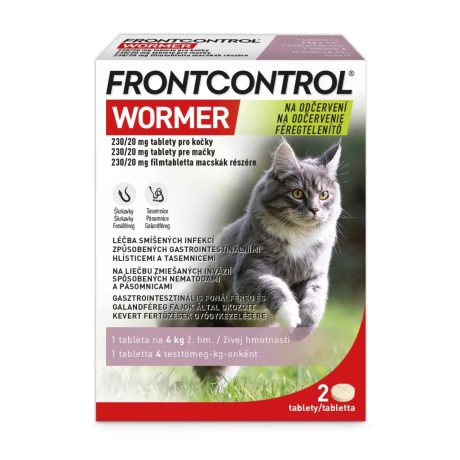 FRONTCONTROL WORMER macska 4 kg 2 db