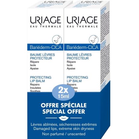 URIAGE BARIÉDERM CICA ajakápoló balzsam 2 x 15 ml DUOPACK