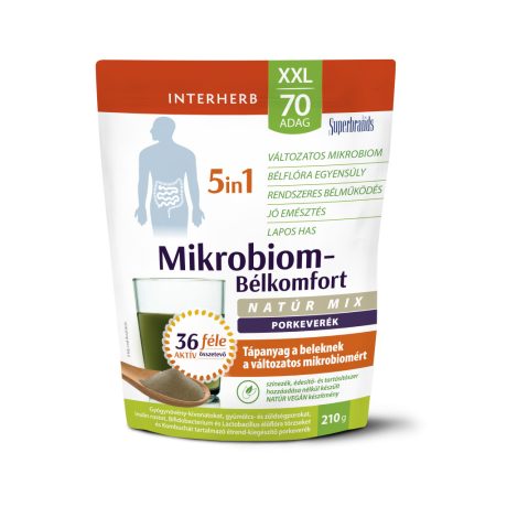 INTERHERB XXL 70 adag mikrobiom-bélkomfort 5in1 porkeverék natúr mix 210 g