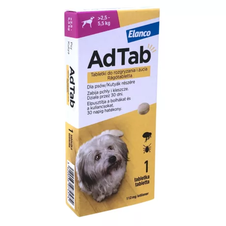 ADTAB 112 mg rágótabletta kutyák részére (2,5-5,5 kg) 1x