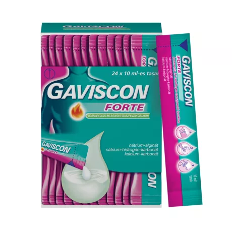 GAVISCON FORTE BORSMENTA izű belsőleges szuszpenzió tasakban 24 x 10 ml